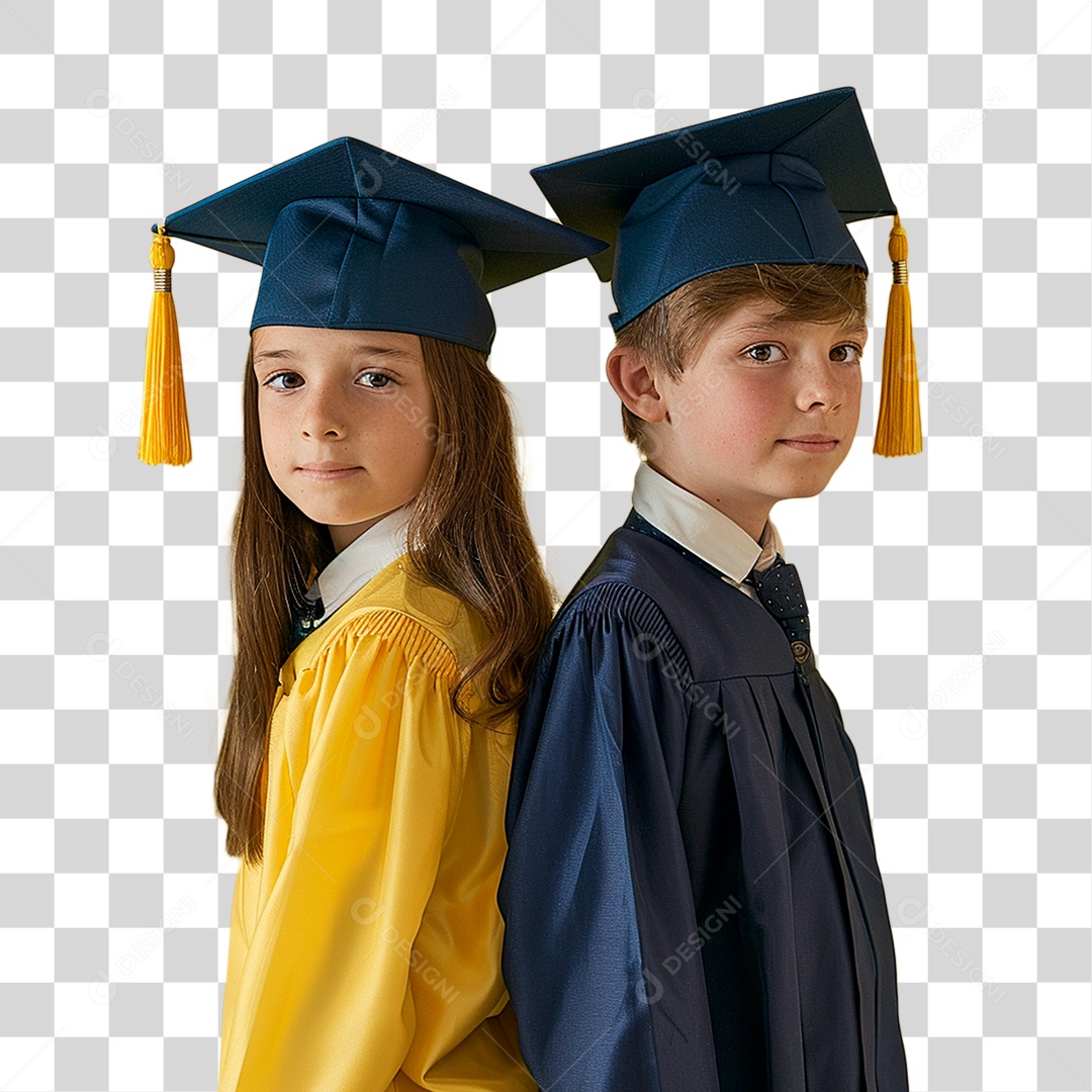 Estudantes com Chapéu de Formatura PNG Transparente
