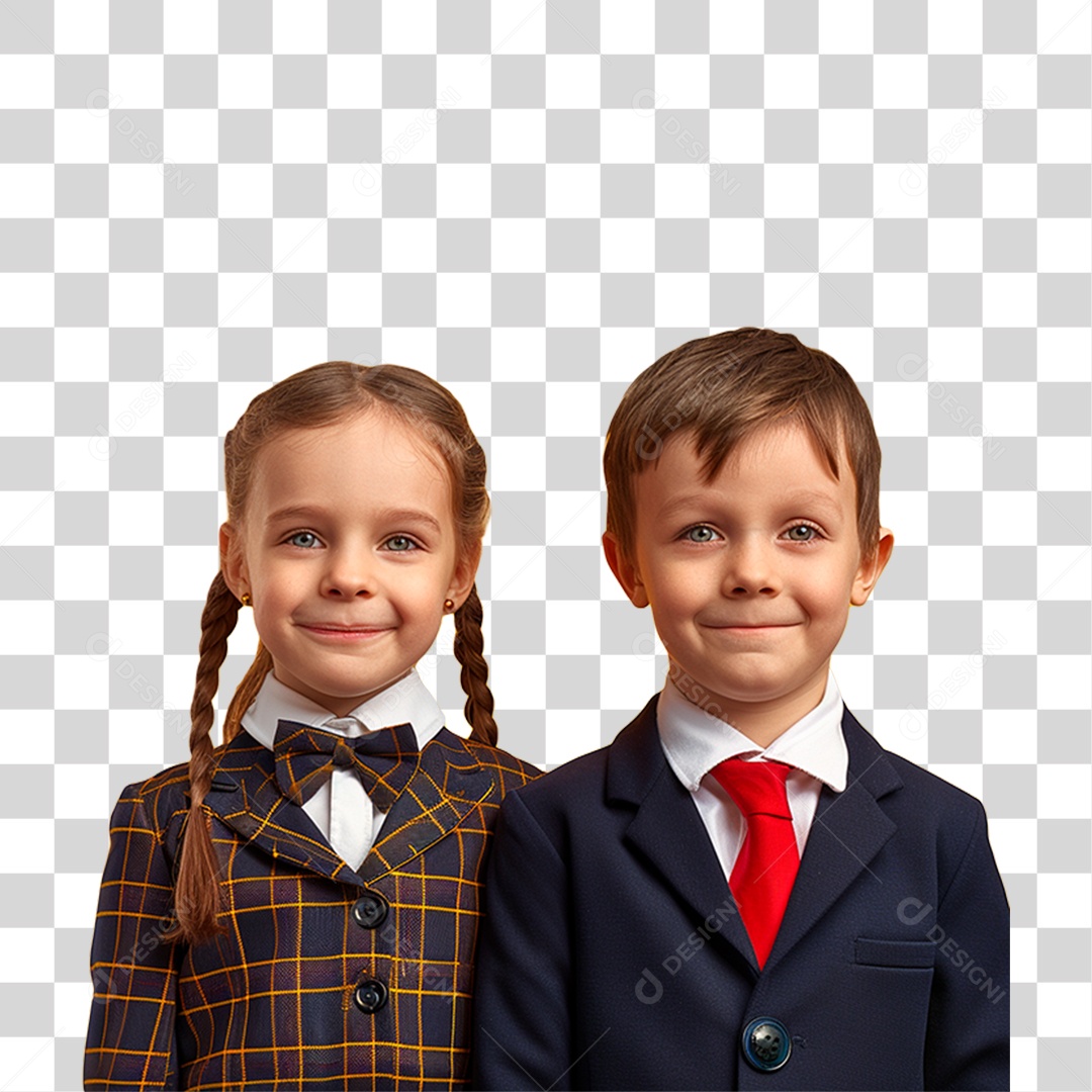 Estudantes de Uniforme PNG Transparente