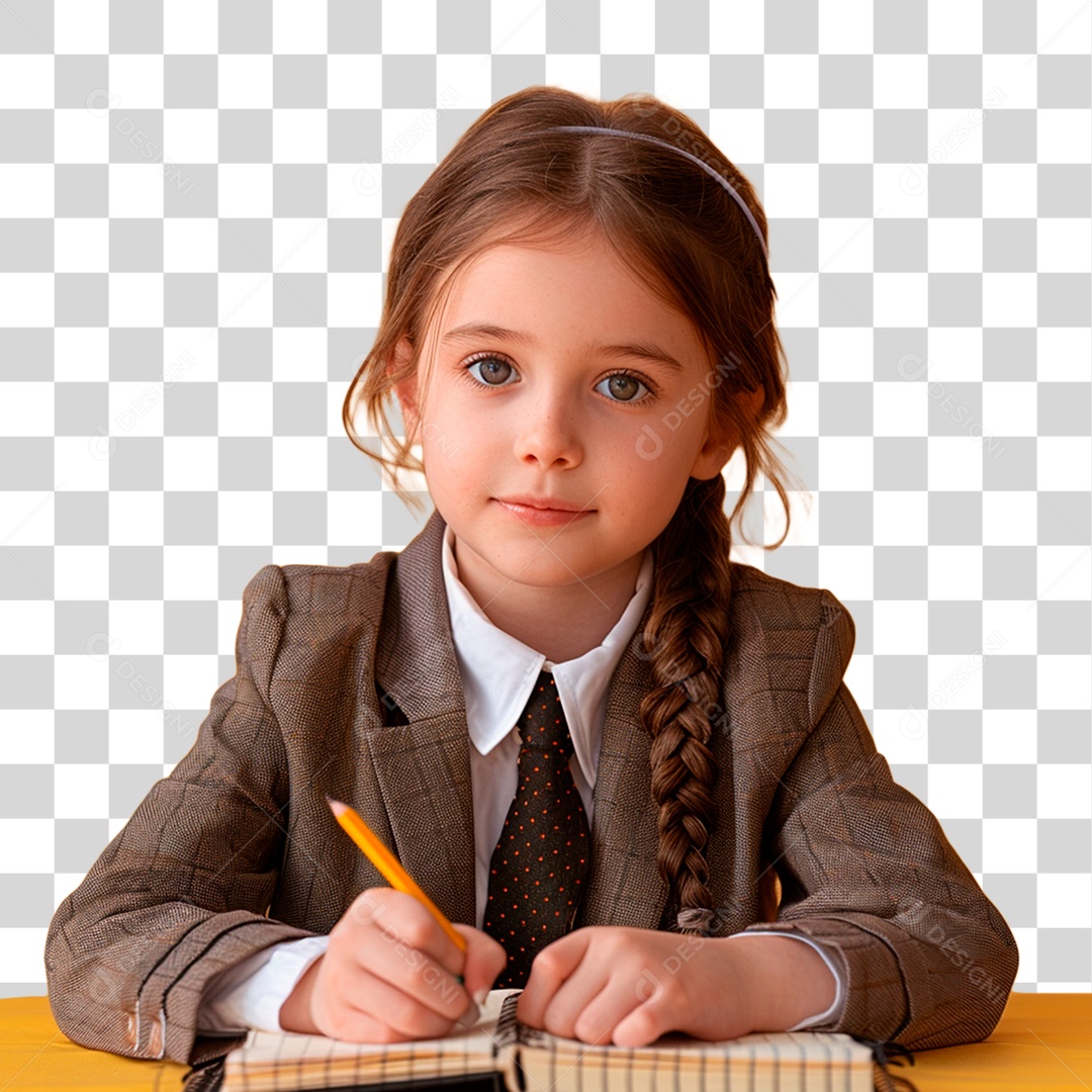 Criança Estudando PNG Transparente