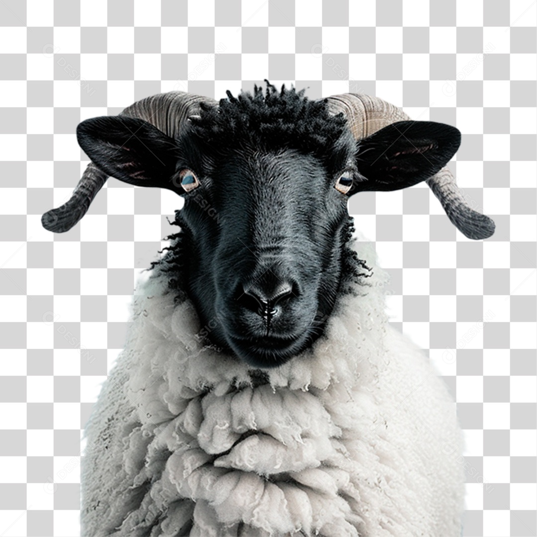 Bode Branco PNG Transparente