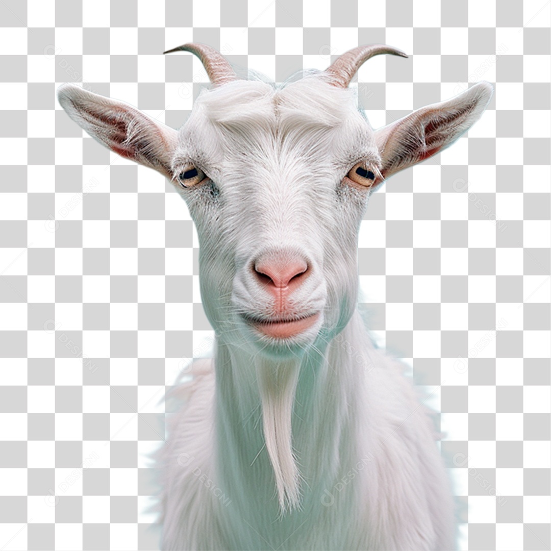 Bode Branco PNG Transparente