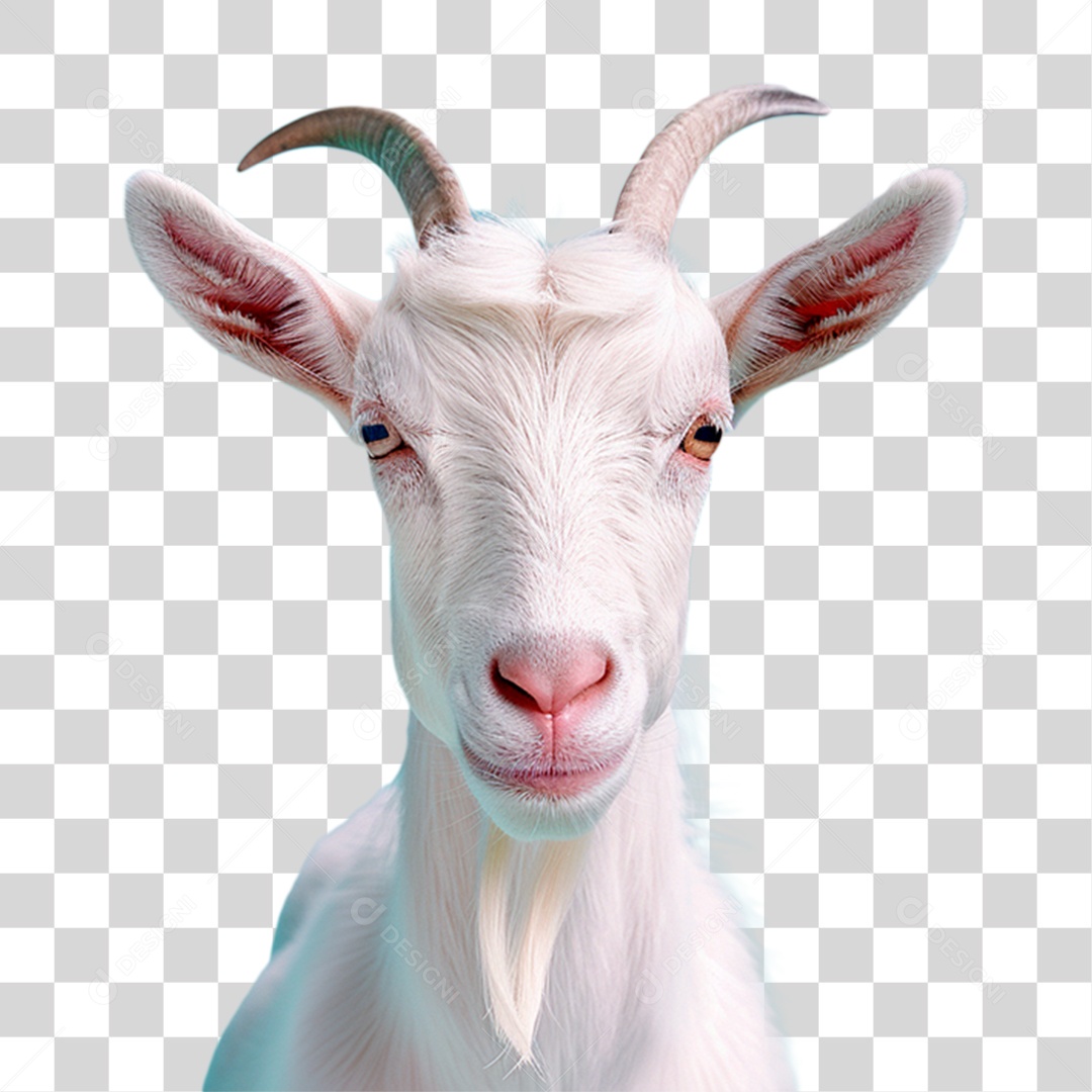 Bode Branco PNG Transparente