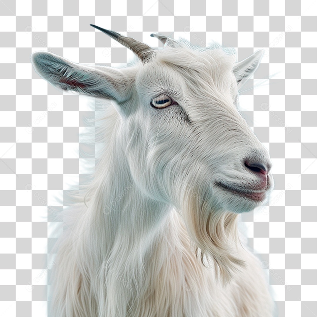 Bode Branco PNG Transparente