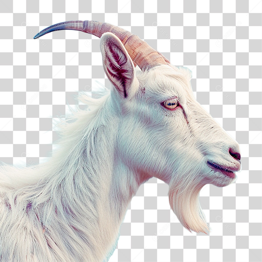 Bode Branco PNG Transparente