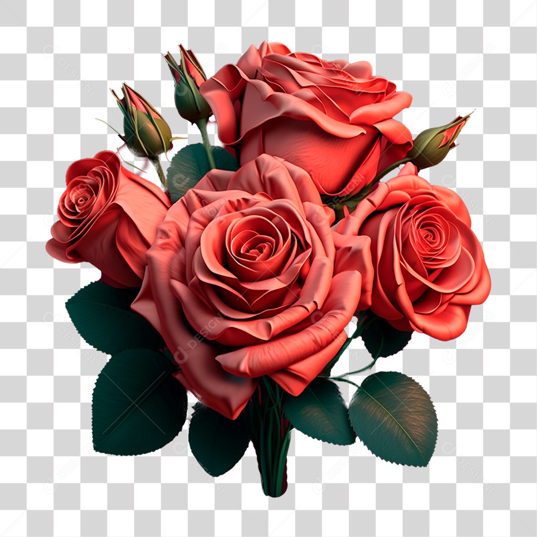 Rosa Vermelha PNG Transparente