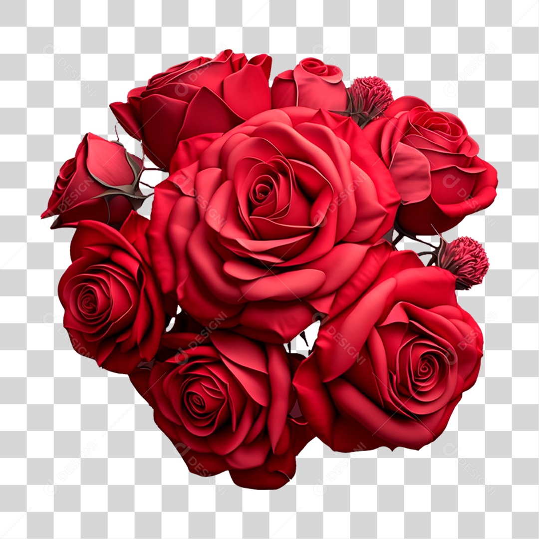 Rosa Vermelha PNG Transparente