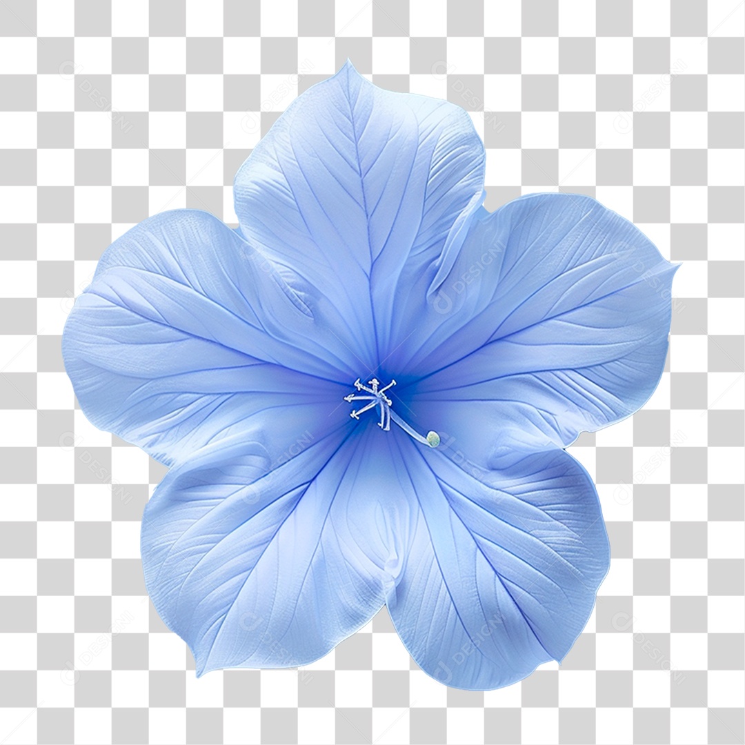 Flor Azul PNG Transparente