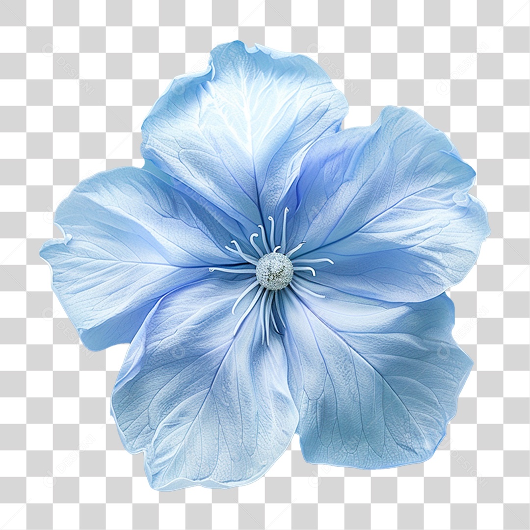 Flor Azul PNG Transparente