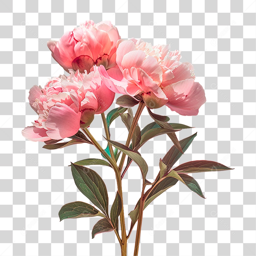 Flores Rosas PNG Transparente