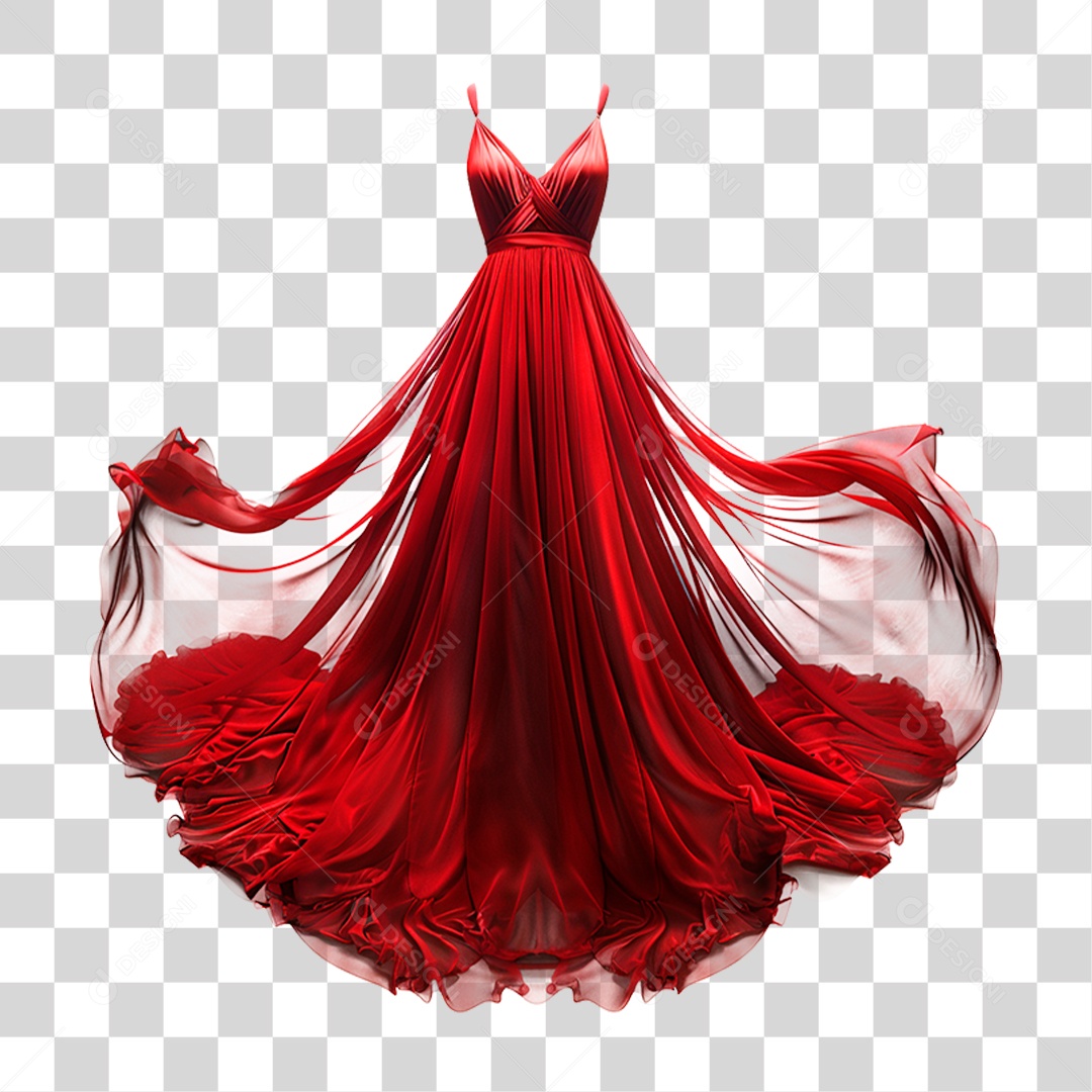 Vertido Vermelho Sem Manga PNG Transparente