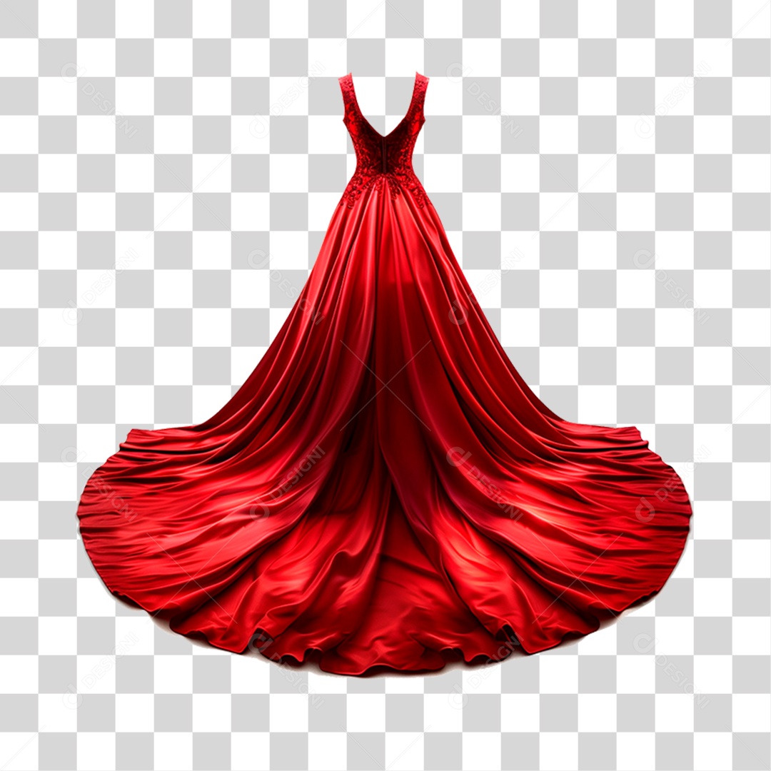 Vertido Vermelho PNG Transparente