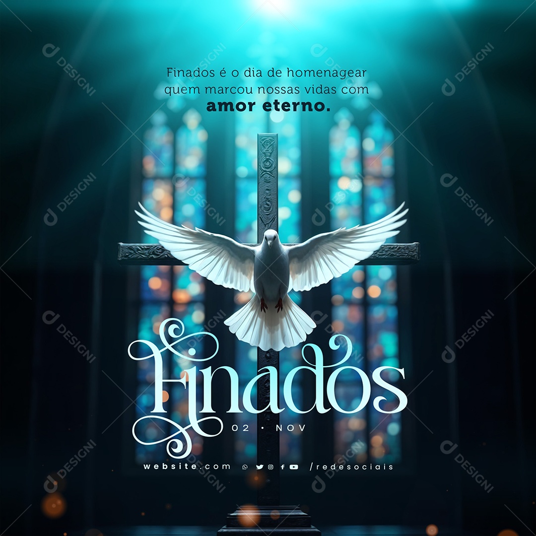 Dia de Finados 02 de Novembro Social Media PSD Editável