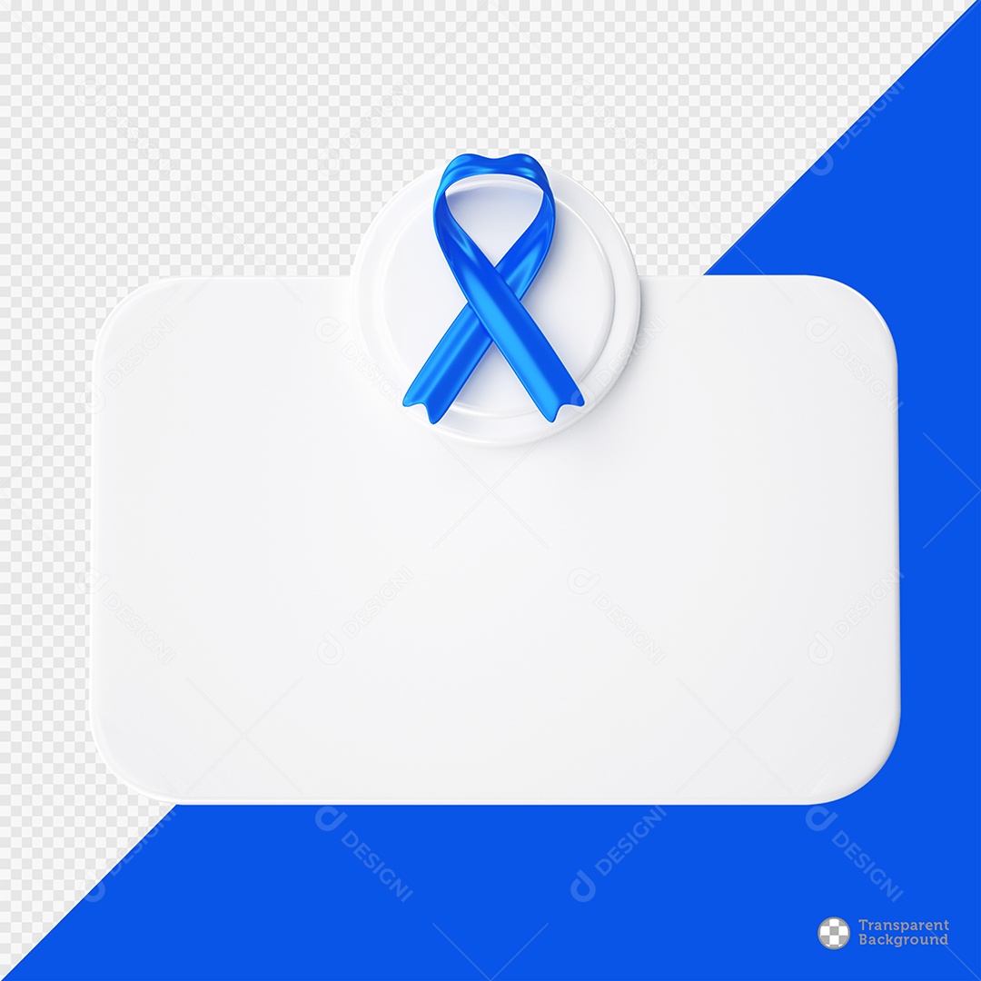 Elemento 3D Caixa de Mensagem para Composição PSD