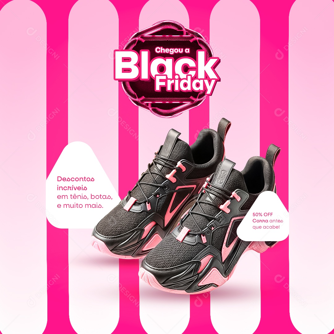 Black Friday Oferta da Hora Social Media PSD Editável