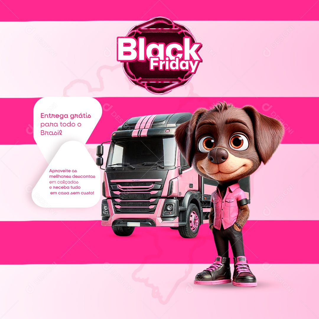 Black Friday Oferta da Hora Social Media PSD Editável