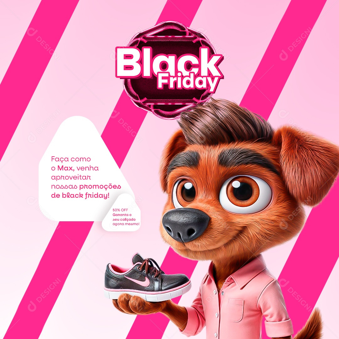 Black Friday Oferta da Hora Social Media PSD Editável