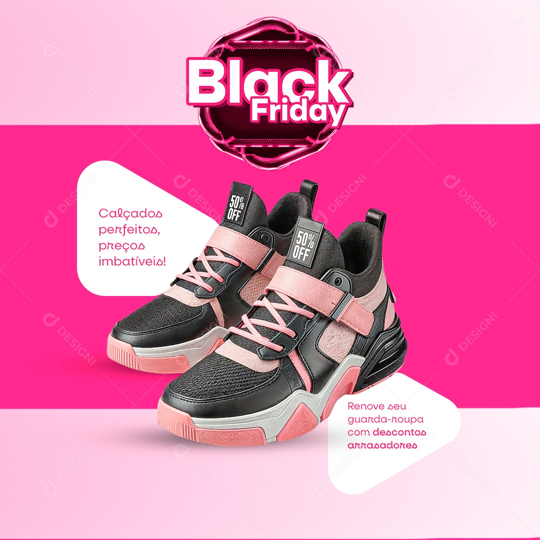 Black Friday Oferta da Hora Social Media PSD Editável