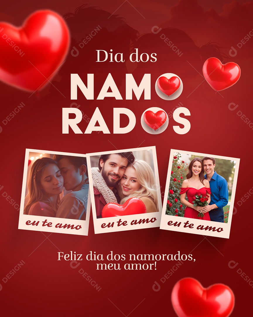 Dia Dos Namorados 12 de Junho Social Media PSD Editável