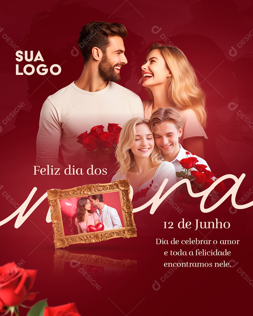 Dia Dos Namorados 12 de Junho Social Media PSD Editável