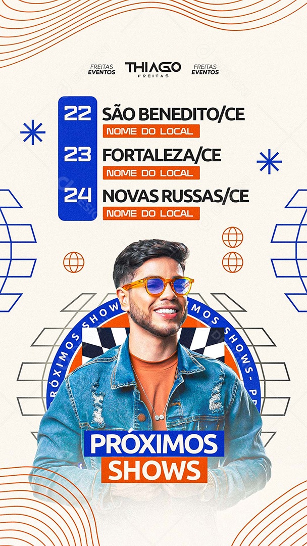 Story Flyer Próximos Shows Social Media PSD Editável