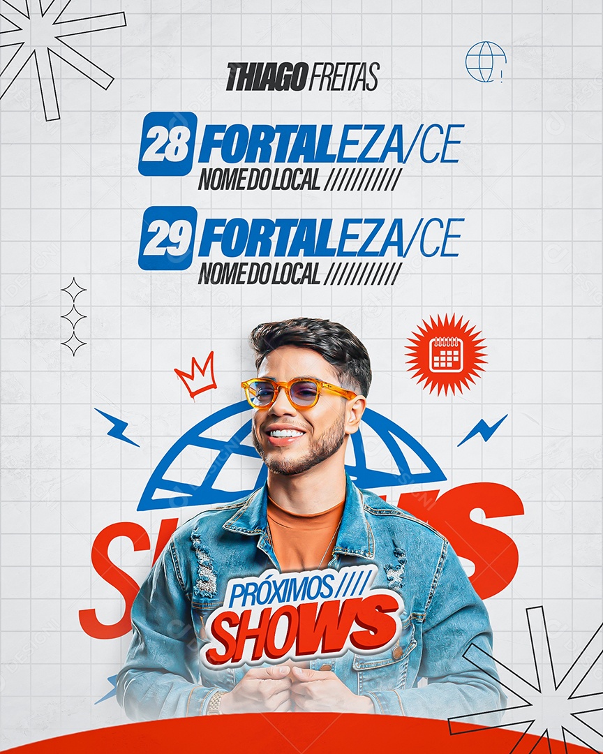 Story Flyer Próximos Shows Agenda Social Media PSD Editável