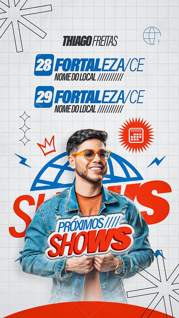 Story Flyer Próximos Shows Agenda Social Media PSD Editável
