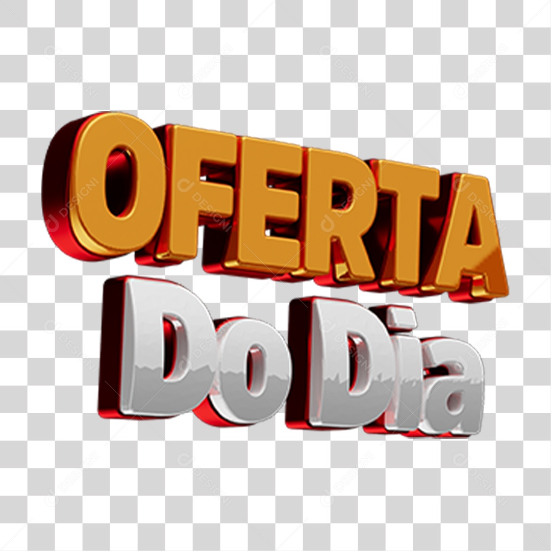 Selo 3D Ofertas do Dia PNG Transparente
