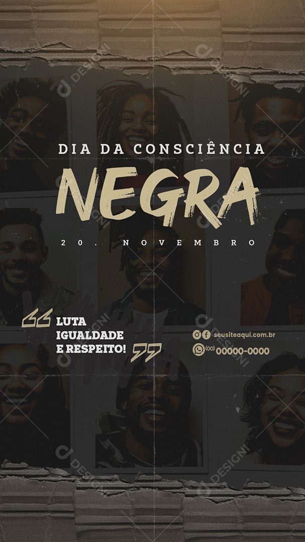 Social Media Story Dia da Consciência Negra 20 de Novembro PSD Editável