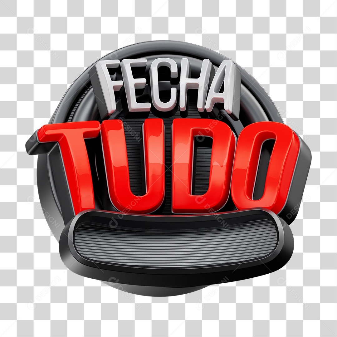 Fecha Tudo Novembro Selo 3D para Composição PNG Transparente