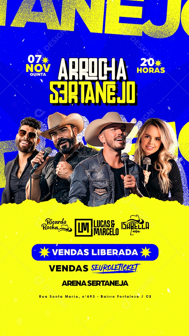 Story Flyer Arrocha Sertanejo Social Media PSD Editável