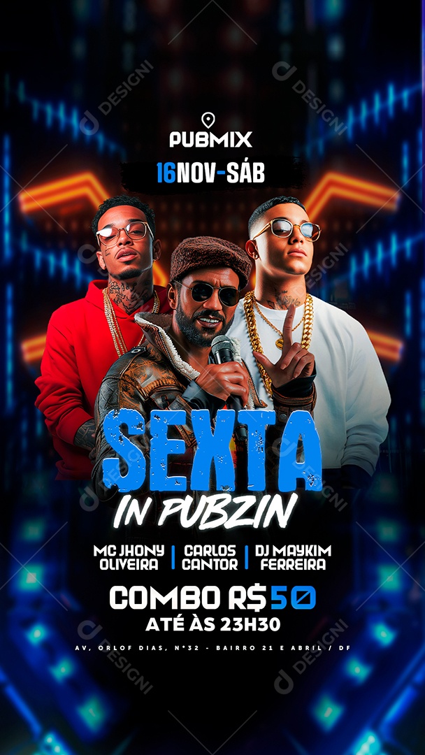 Story Flyer Sexta In Pubzin Social Media PSD Editável