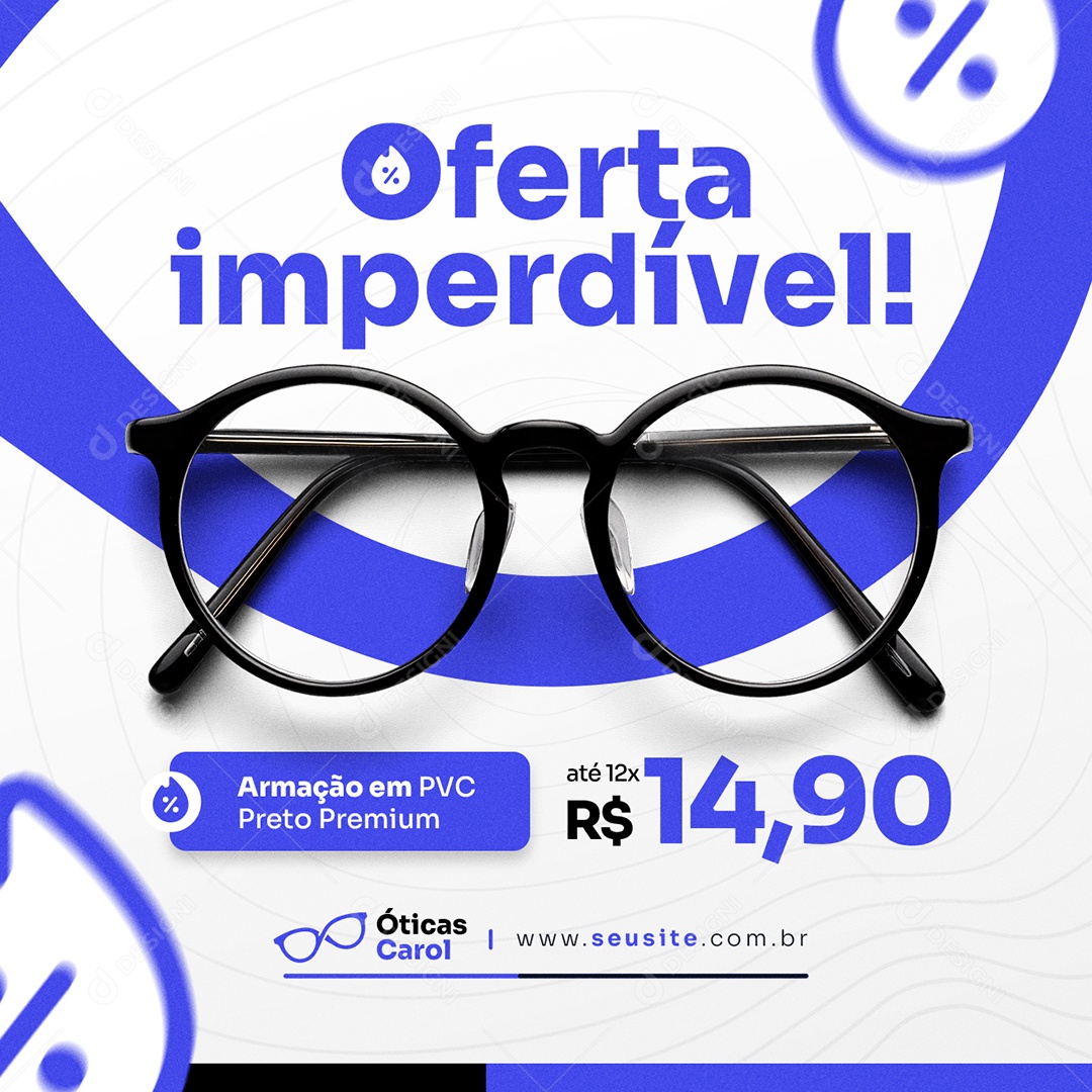 Ótica Oculita Oferta Imperdível Social Media PSD Editável