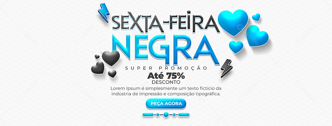 Banner Sexta Feira Negra Social Media PSD Editável
