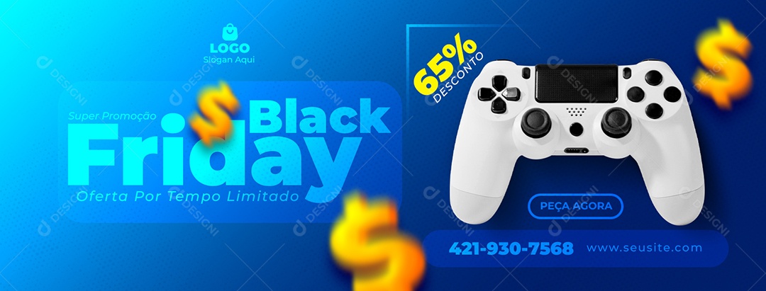 Banner Black Friday Lojas Eletrônicos Social Media PSD Editável