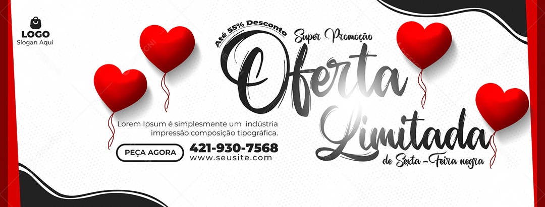 Banner Sexta Feira Negra Social Media PSD Editável