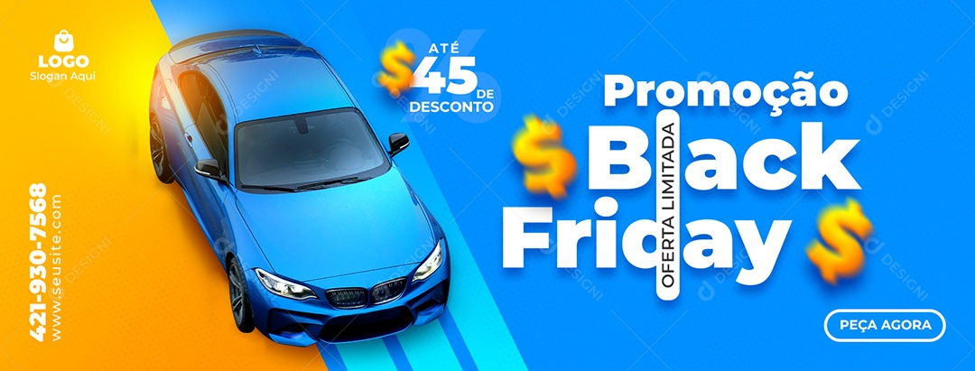 Black Friday Concessionária Social Media PSD Editável