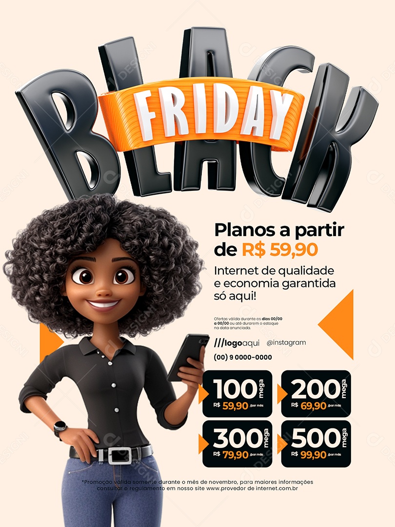 Black Friday Internet Encarte Planos Social Media PSD Editável