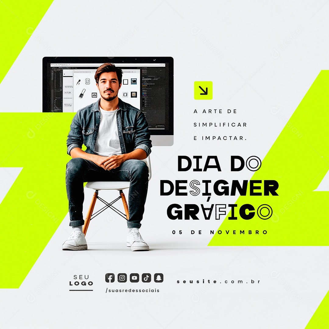 Dia do Designer Gráfico 05 de Novembro Social Media PSD Editável