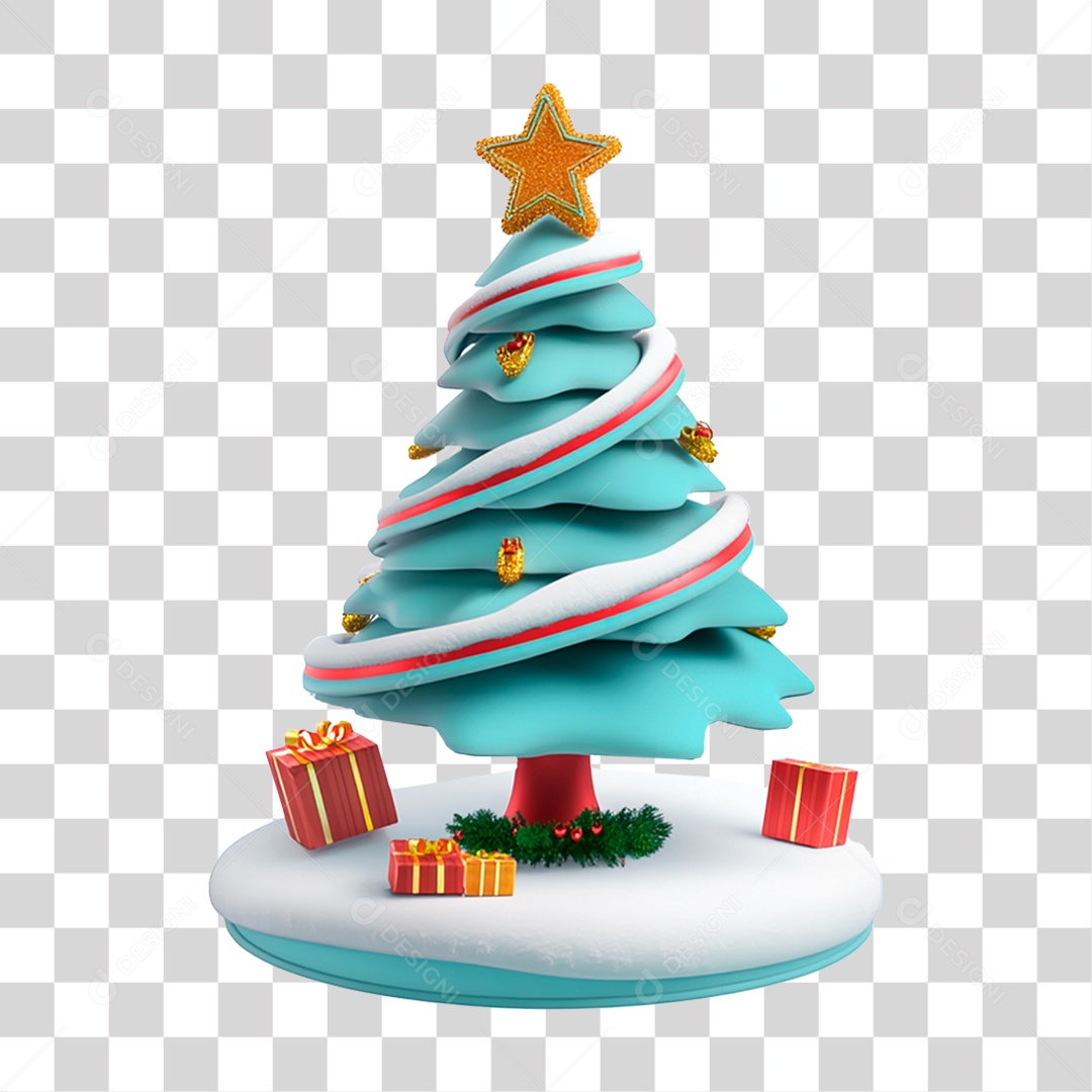 Árvore de Natal Final de Ano PNG Transparente