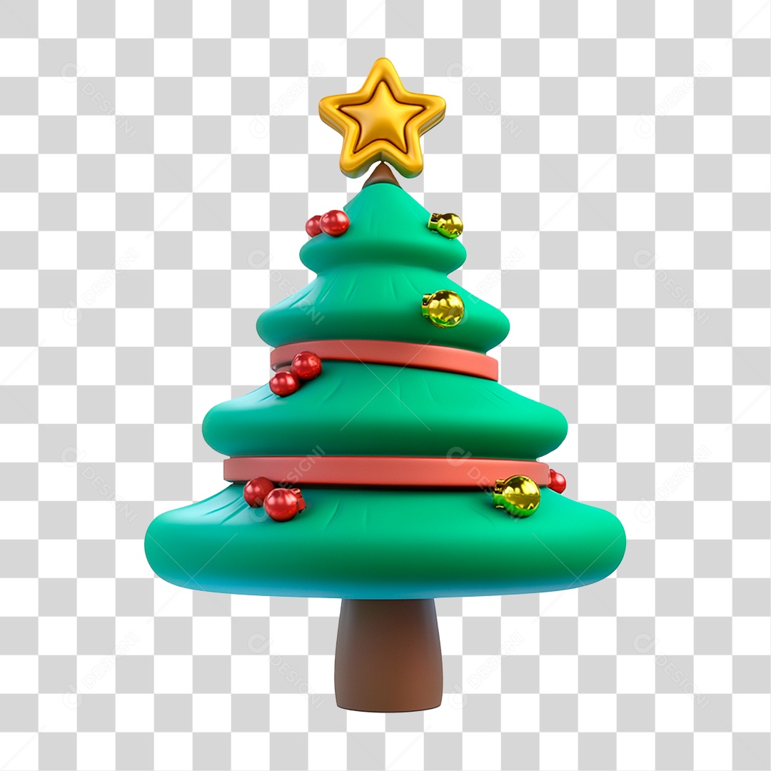 Árvore de Natal Final de Ano PNG Transparente