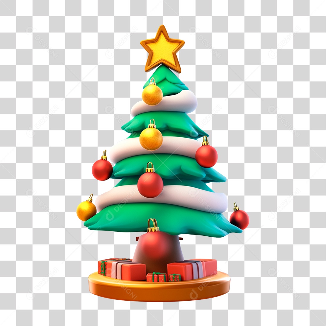 Árvore de Natal Final de Ano PNG Transparente