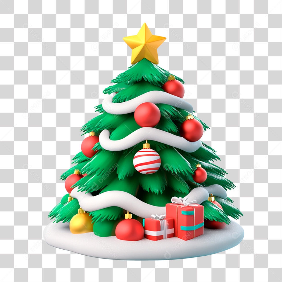 Árvore de Natal Final de Ano PNG Transparente