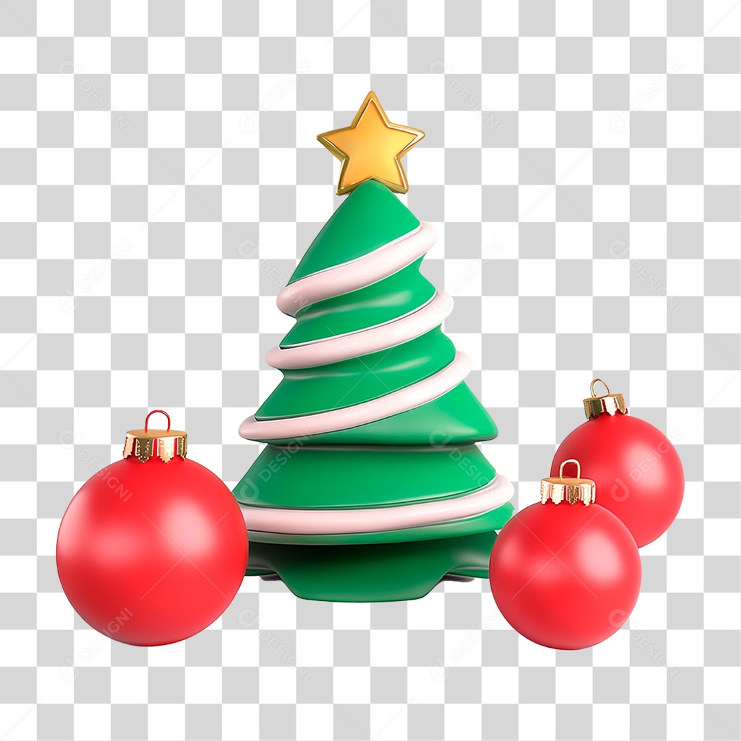 Árvore de Natal Final de Ano PNG Transparente