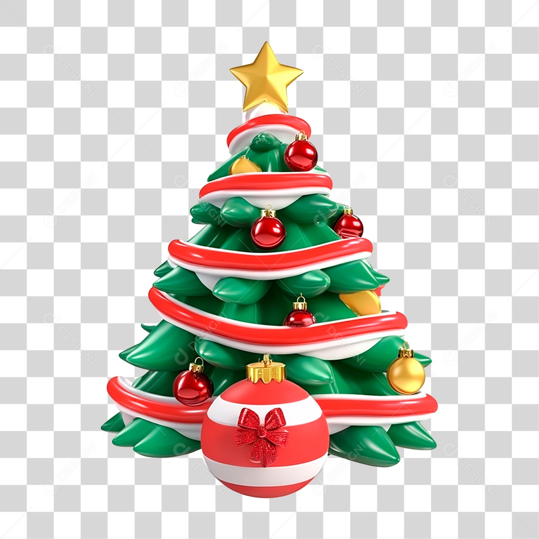 Árvore de Natal Final de Ano PNG Transparente