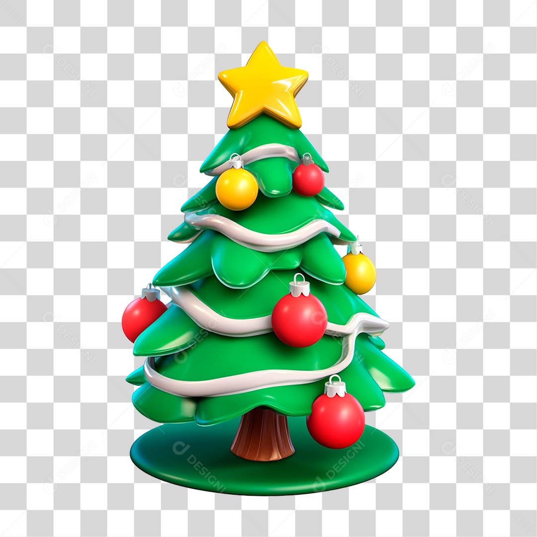 Árvore de Natal Final de Ano PNG Transparente