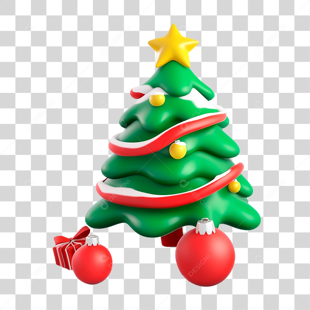 Árvore de Natal Final de Ano PNG Transparente