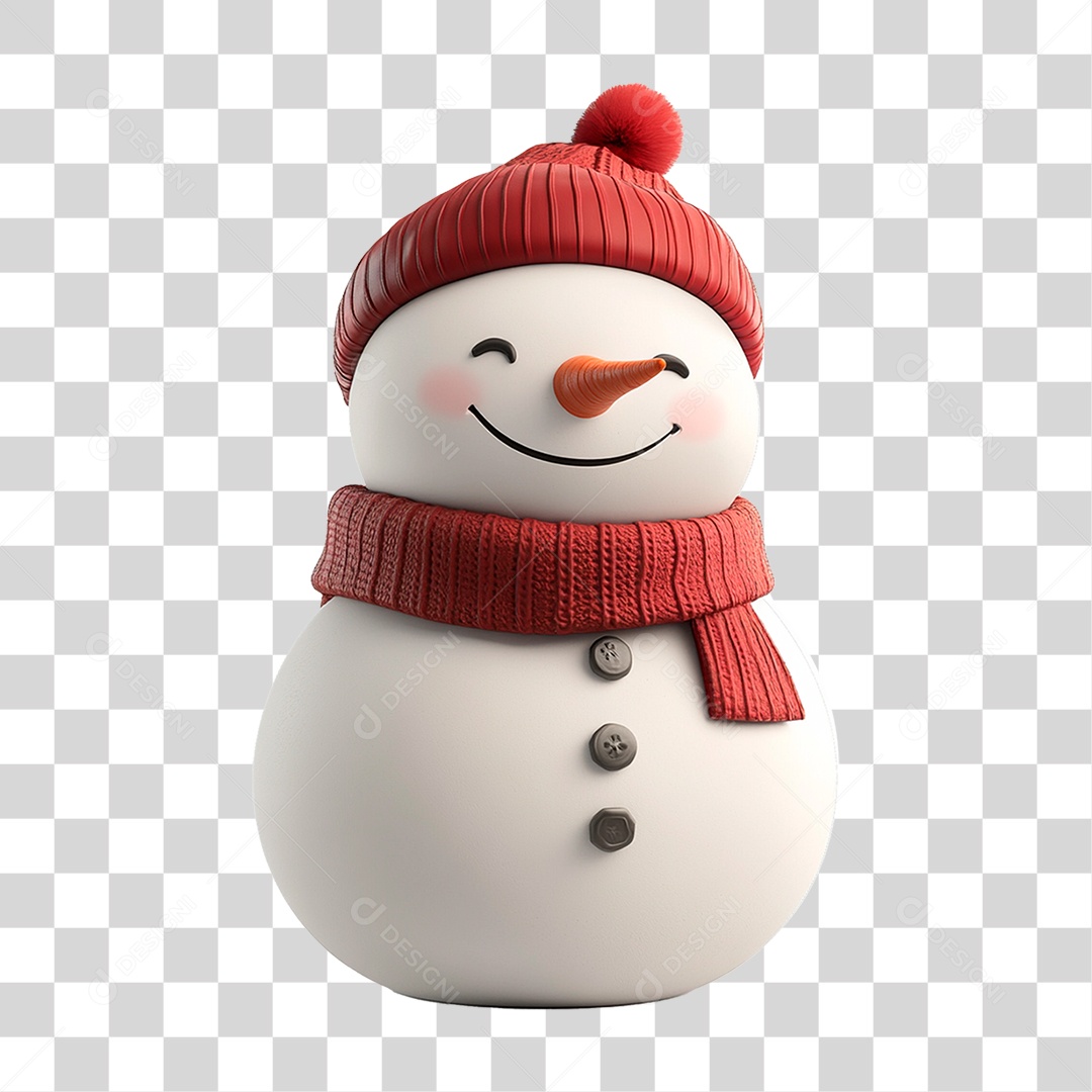 Boneco de Neve para Enfeite de Natal PNG Transparente