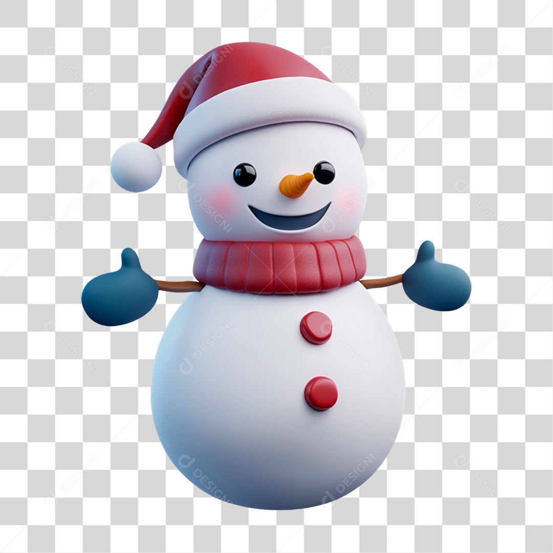 Boneco de Neve para Enfeite de Natal PNG Transparente
