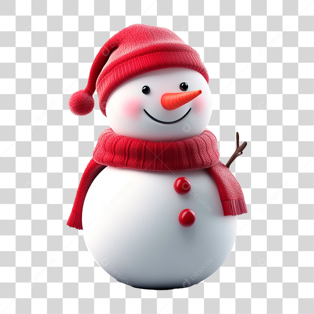 Boneco de Neve para Enfeite de Natal PNG Transparente