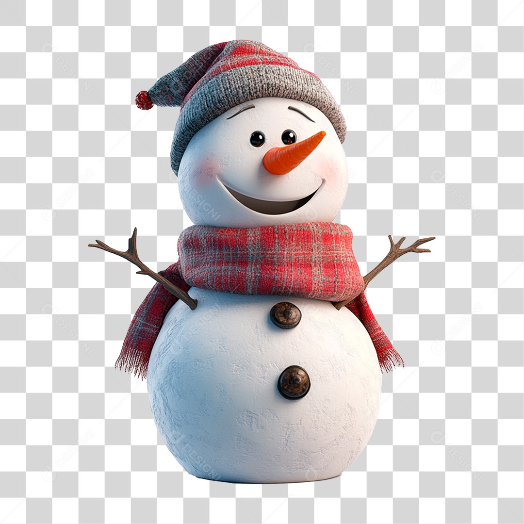Boneco de Neve para Enfeite de Natal PNG Transparente